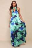 Printed Plisse Maxi Tent Dress