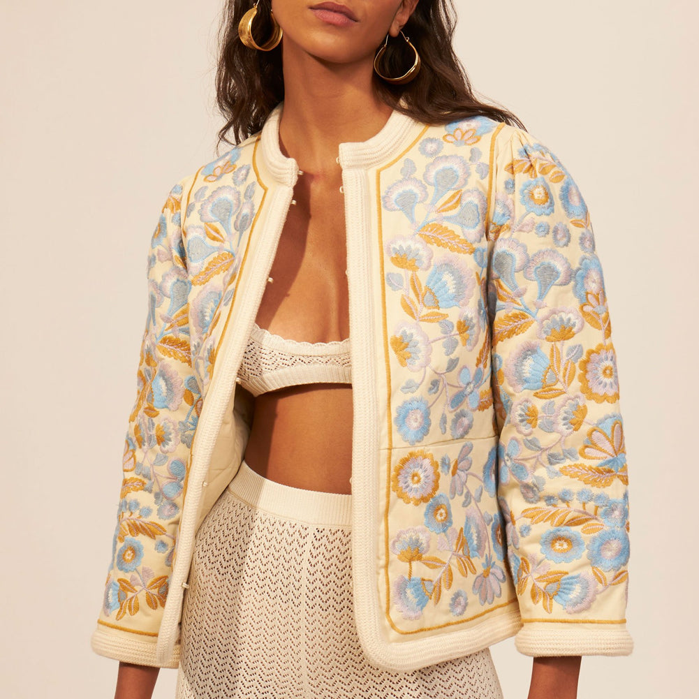 Embellished Cotton Classic Jacket