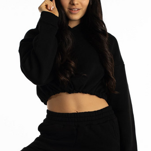 2-Piece Cropped Hoodie and Sweatpants Set