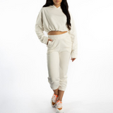 2-Piece Cropped Hoodie and Sweatpants Set