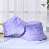 Solid Minimalistic Bucket Hat Purple