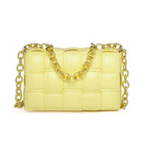 Quilted Square Crossbody Handbag Yellow