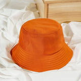 Solid Minimalistic Bucket Hat Orange