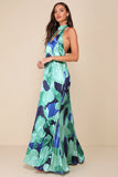 Printed Plisse Maxi Tent Dress