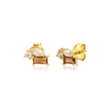 Bee Jewelry Gold Baguette Studs