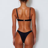 2-Piece Brazilian Bikini Set Black