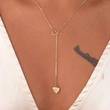 Bohemian Chain Necklace Heart Drop