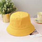 Solid Minimalistic Bucket Hat Yellow