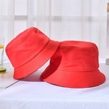 Solid Minimalistic Bucket Hat Red