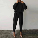 2-Piece Pullover Sweater and Harem Pants Set