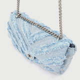 Denim Chain Bag Blue