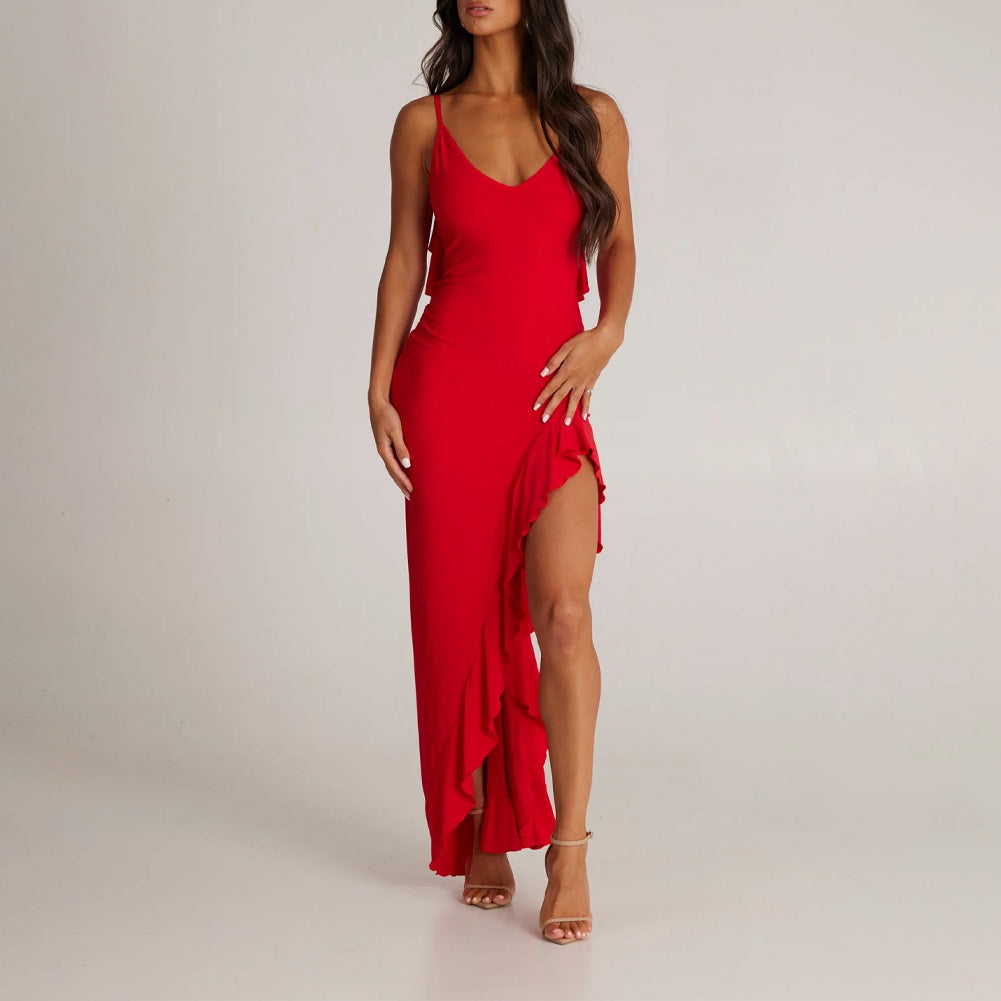 Low Back Bum Ruching Dress