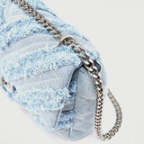 Denim Chain Bag Blue