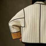 Quilted Patchwork Jacket Cream