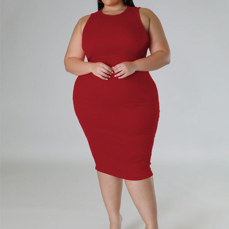 plus size sleeveless bodycon dress Plus Size Moonwave Bodycon Dress
