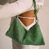 Crystal Knot Shoulder Bag Green