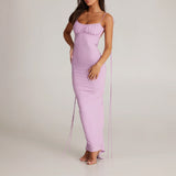 Zahara Form Fitted Midi Dress Lilac