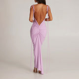 Zahara Form Fitted Midi Dress Lilac