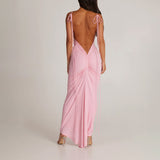 Zahara Form Fitted Midi Dress Pink