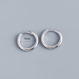 Stainless Steel Minimalist Hoop Earrings Silver