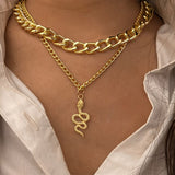 Bohemian Chain Necklace Snake