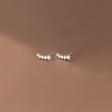 Chic Constellation Arc Earrings Silver