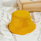 Solid Minimalistic Bucket Hat Mustard