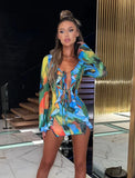 Tie-Dye Mesh Dress