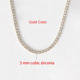 Dainty Tennis Chain Necklace Gold 3mm