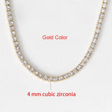 Dainty Tennis Chain Necklace Gold 4mm