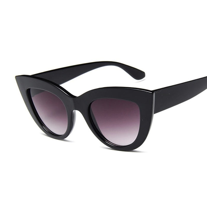 Oversize Cat Eye Sunglasses Black/Purple