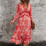 Moving On Midi Dress Red