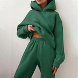 2-Piece Basic Cozy Sweatpants Set Green