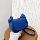 Faux Leather Mini Bag Blue