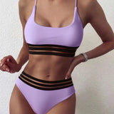 2-Piece High Waist Brazilian Bikini Purple