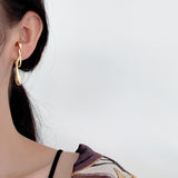 Asymmetrical Water Drop Earrings Gold