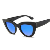 Oversize Cat Eye Sunglasses Black/Blue