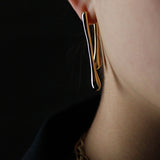 Geometric Drop Earrings Gold