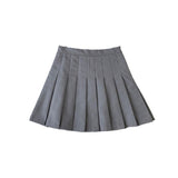Pleated Tennis Mini Skirt Gray