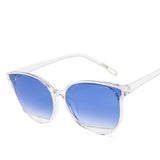 Oversized Cat Eye Sunglasses Blue