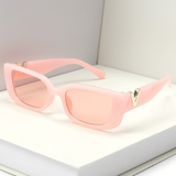 Retro Rectangle Sunglasses Pink