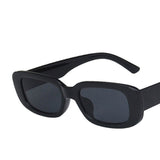 Rectangle Frame Sunglasses Black
