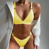 2-Piece Ring Brazilian Bikini Yellow