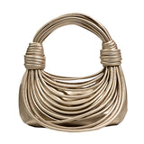 Braided Knotted Shoulder Bag Gold