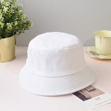 Solid Minimalistic Bucket Hat White