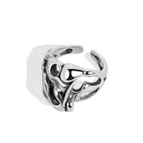 Resizable Silver Liquid Ring