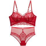 2-Piece Ultra-Thin Bra and Panty Set Red