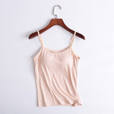 Padded Camisole Top Beige