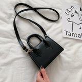 Basic Mini Tote Crossbody Handbag Black