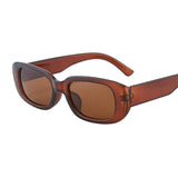 Rectangle Frame Sunglasses Brown/Brown